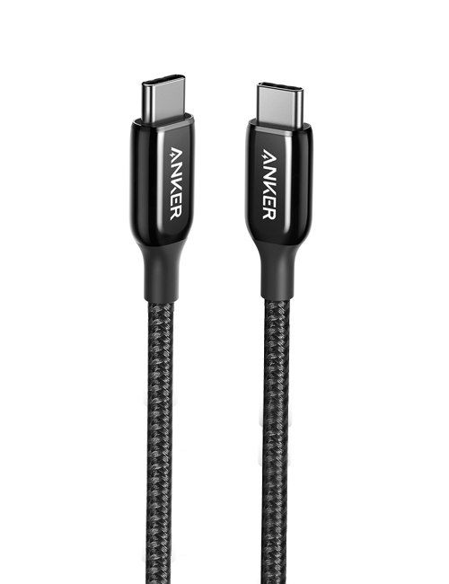 كيبل أنكر PowerLine + III من نوع USB-C إلي USB-C مقاس 6 قدم / 1.8 متر | أسود كيبل أنكر PowerLine + III من نوع USB-C إلي USB-C مقاس 6 قدم / 1.8 متر | أسود